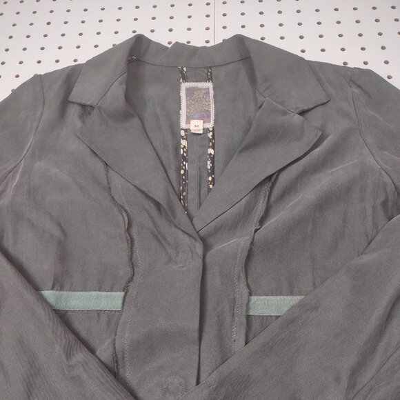 Burning Torch Silk Cotton Blend Jacket, Size Medium - Picture 4 of 9